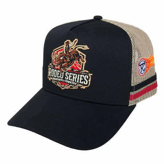 RC black Rodeo Series trucker cap