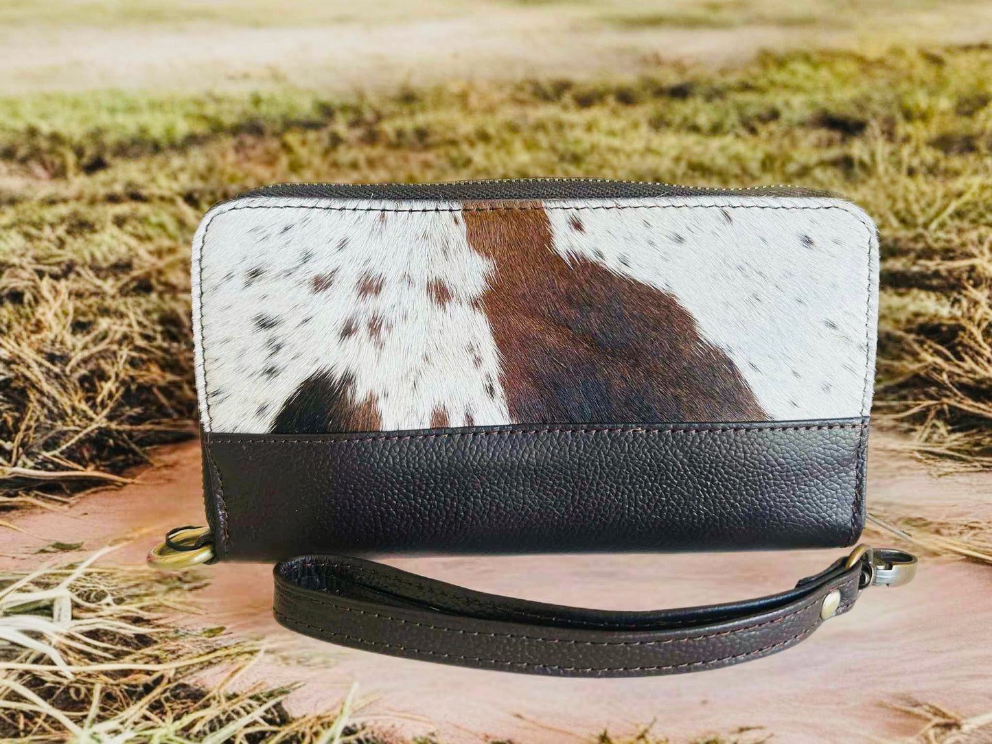 Genuine Cowhide Purse - Single Zip