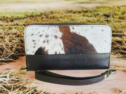 Genuine Cowhide Purse - Single Zip