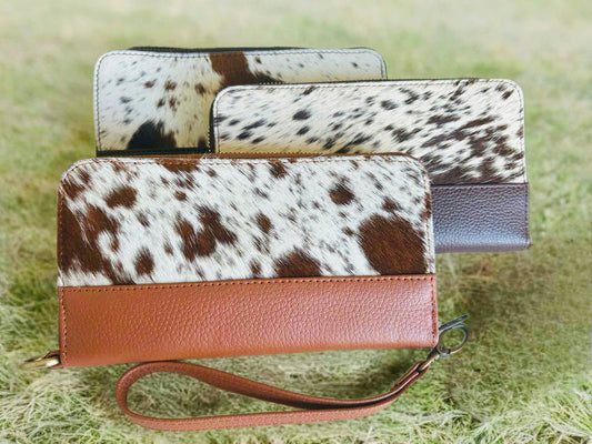 Genuine Cowhide Purse - Single Zip
