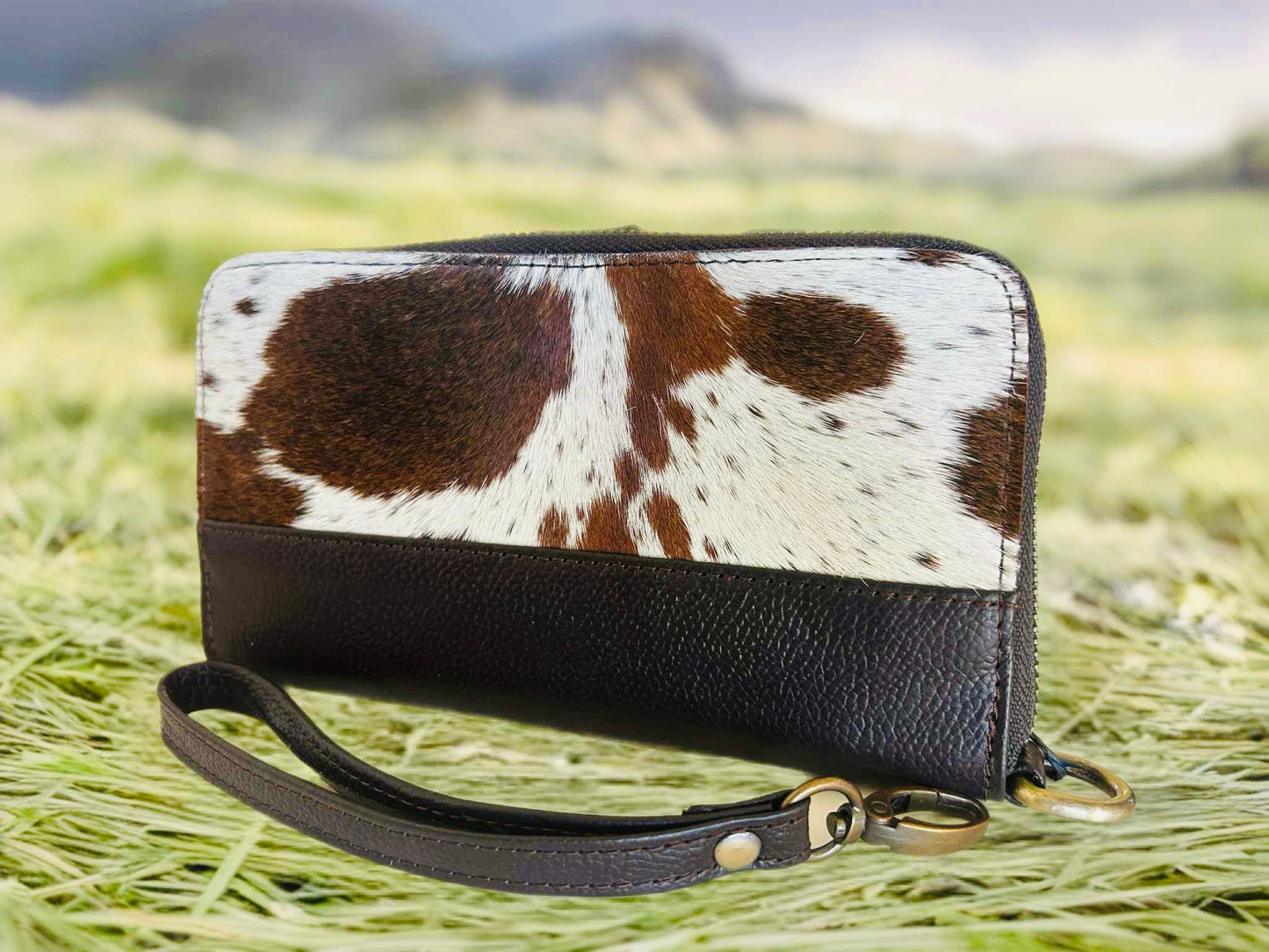 Genuine Cowhide Purse - Single Zip