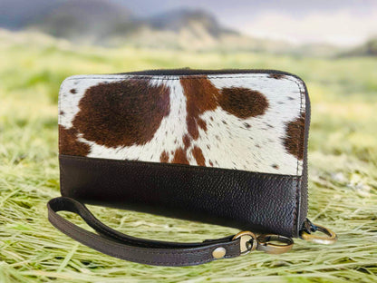 Genuine Cowhide Purse - Single Zip