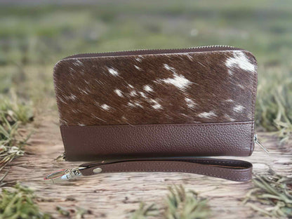 Genuine Cowhide Purse - Single Zip