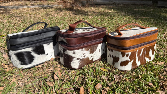 Genuine Cow hide Vanity Bag
