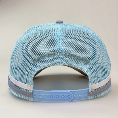 Grey & Light Blue Antlers Trucker Cap