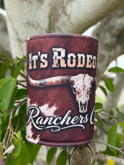 Its Rodeo Time Magnetic Stubby Cooler